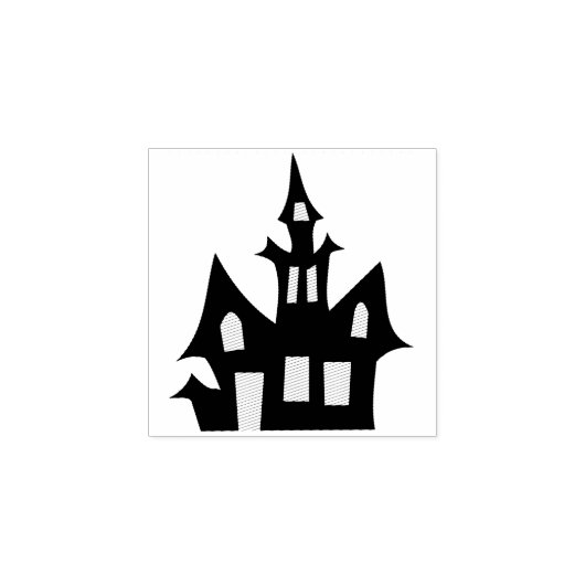 Halloween Haunted House Rubberstempel (Afrduk)
