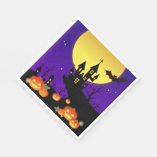 Halloween Haunted House Servet (Hoek)