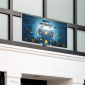 Halloween Haunted House Spandoek (Buitenkant Gebouw)