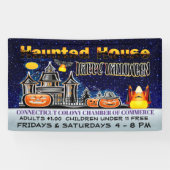 Halloween Haunted House Spandoek (Horizontaal)