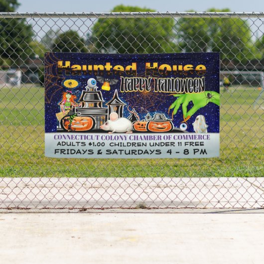 Halloween Haunted House Spandoek (Insitu)