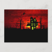 Halloween Haunted House Spooky Scary Witch Briefkaart (Voorkant)