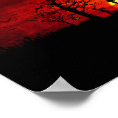 Halloween Haunted House Spooky Scary Witch Poster (Hoek)