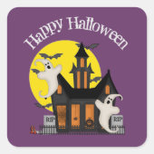 Halloween Haunted House Sticker (Voorkant)
