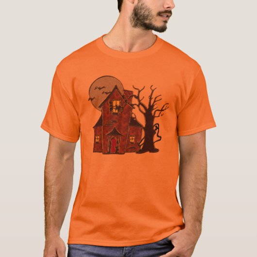 Halloween Haunted House T-Shirt (Voorkant)