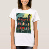 Halloween Haunted House T-shirt (Voorkant)