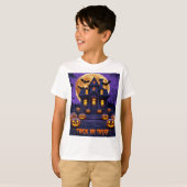 Halloween Haunted House T-shirt | Spooky Pumpkins, (Voorkant volledig)