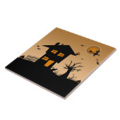 Halloween Haunted House Tegeltje (Zijkant)