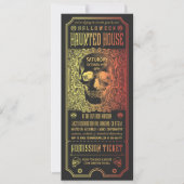 Halloween Haunted House Ticket Invitations v.2 Kaart (Voorkant)