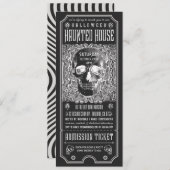 Halloween Haunted House Ticket Invitations v.3 Kaart (Voorkant / Achterkant)