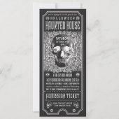 Halloween Haunted House Ticket Invitations v.3 Kaart (Voorkant)