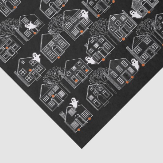 Halloween Haunted House Tissuepapier (Detail)