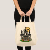 Halloween Haunted House Tote Bag (Voorkant (product))