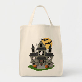 Halloween Haunted House Tote Bag