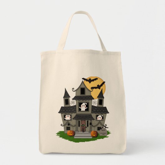 Halloween Haunted House Tote Bag (Voorkant)