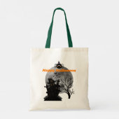 Halloween Haunted House Tote Bag (Achterkant)