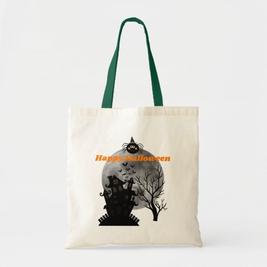 Halloween Haunted House Tote Bag (Voorkant)