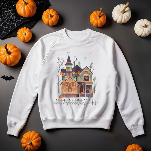 Halloween Haunted House White Trui