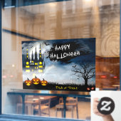 Halloween Haunted House Window Cling Raamsticker (Cafe Raam)