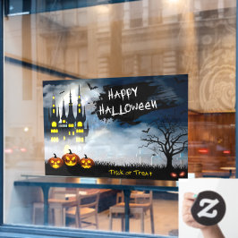 Halloween Haunted House Window Cling Raamsticker