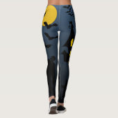 Halloween Haunted House Zombie Collage Leggings (Achterkant)