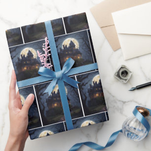 Halloween Haunted Mansion Cadeaupapier