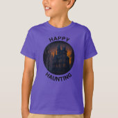 Halloween Haunted Mansion Happy Haunting T-shirt (Voorkant)