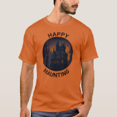 Halloween Haunted Mansion Happy Haunting T-shirt (Voorkant)
