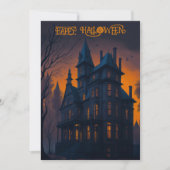 Halloween Haunted Mansion House Halloween Kaart (Voorkant)