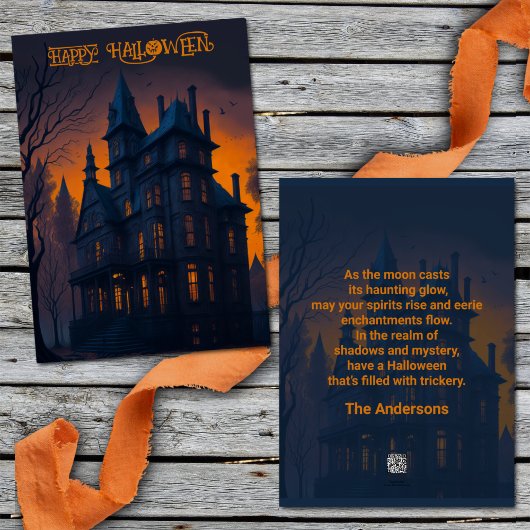 Halloween Haunted Mansion House Halloween Kaart
