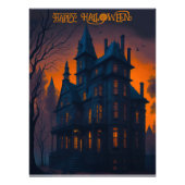 Halloween Haunted Mansion House Halloween Poster (Voorkant)