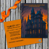 Halloween Haunted Mansion Kostuum Party Uitnodigin Feestdagenkaart