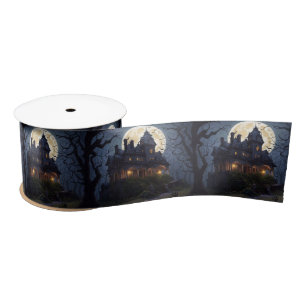 Halloween Haunted Mansion Satijnen Lint
