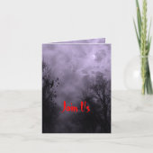 Halloween Haunted Paarse Sky Aangepaste Uitnodigin (Voorkant)