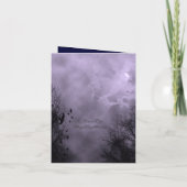 Halloween Haunted Paarse Sky Aangepaste Uitnodigin (Achterkant)