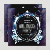 Halloween Haunted Party Invitation Spooky  Kaart (Voorkant / Achterkant)