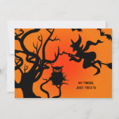 Halloween Haunted Place Party Invitation 5" x 7" Kaart (Achterkant)
