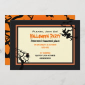 Halloween Haunted Place Party Invitation 5" x 7" Kaart (Voorkant / Achterkant)