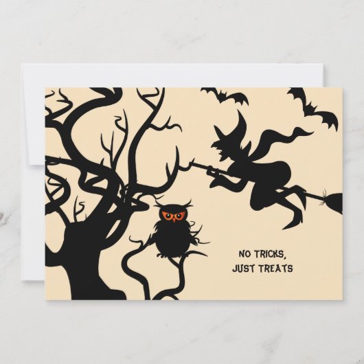 Halloween Haunted Place Party Invitation 5" x 7" Kaart (Achterkant)