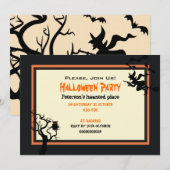 Halloween Haunted Place Party Invitation 5" x 7" Kaart (Voorkant / Achterkant)