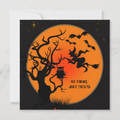 Halloween Haunted Place Party Invitation Square Kaart (Achterkant)