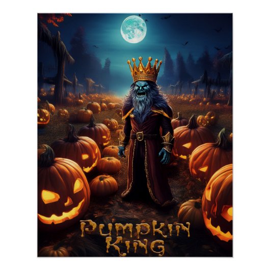 Halloween Haunted Pumpkin Patch King Perfect Poster (Voorkant)