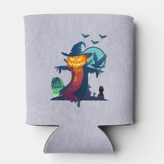 Halloween Haunted Scarecrow met vleermuizen en een Blikjeskoeler (Achterkant)