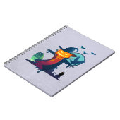 Halloween Haunted Scarecrow met vleermuizen en een Notitieboek (Linkerzijde)