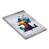 Halloween Haunted Scarecrow met vleermuizen en een Notitieboek (Rechterzijde)