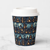 Halloween Haunted Scene Papieren Bekers (Achterkant)