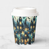 Halloween Haunted Scene Papieren Bekers (Rechts)