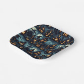 Halloween Haunted Scene Papieren Bordje (Gebogen)