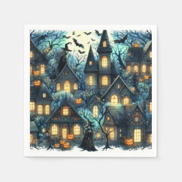 Halloween Haunted Scene Servet