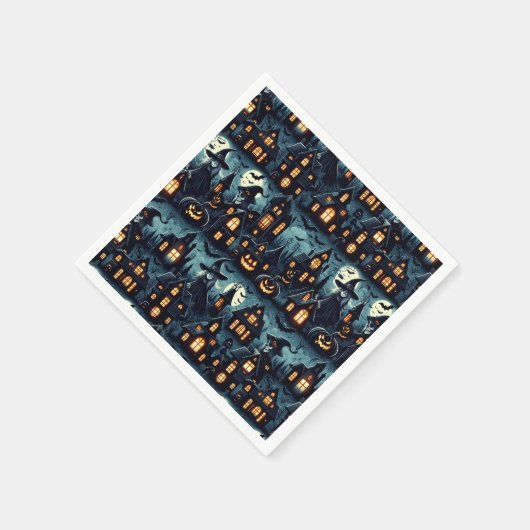 Halloween Haunted Scene Servet (Hoek)